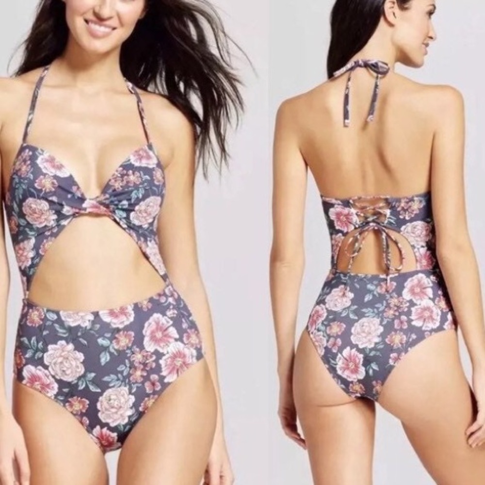 Shade & Shore Cut-Out Twist Front One Piece